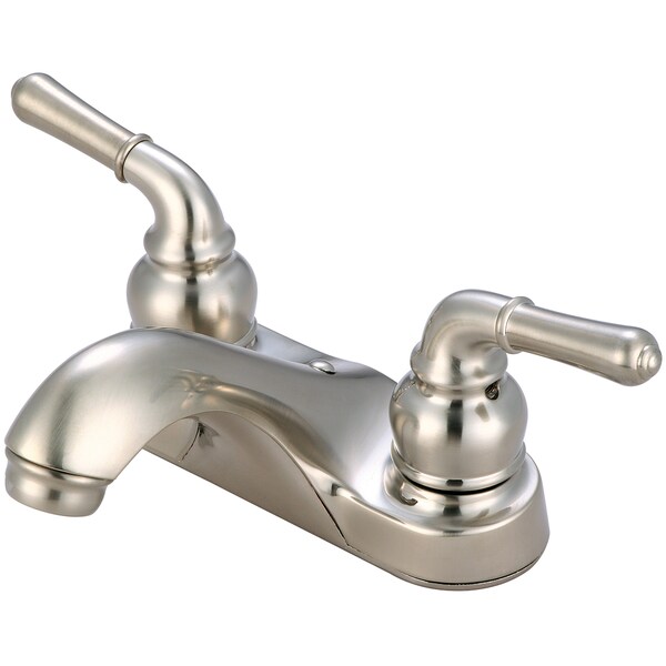 Olympia Faucets Two Handle Bathroom Faucet, NPSM, Centerset, Brushed Nickel, Weight: 2.1 L-7241-BN - main
